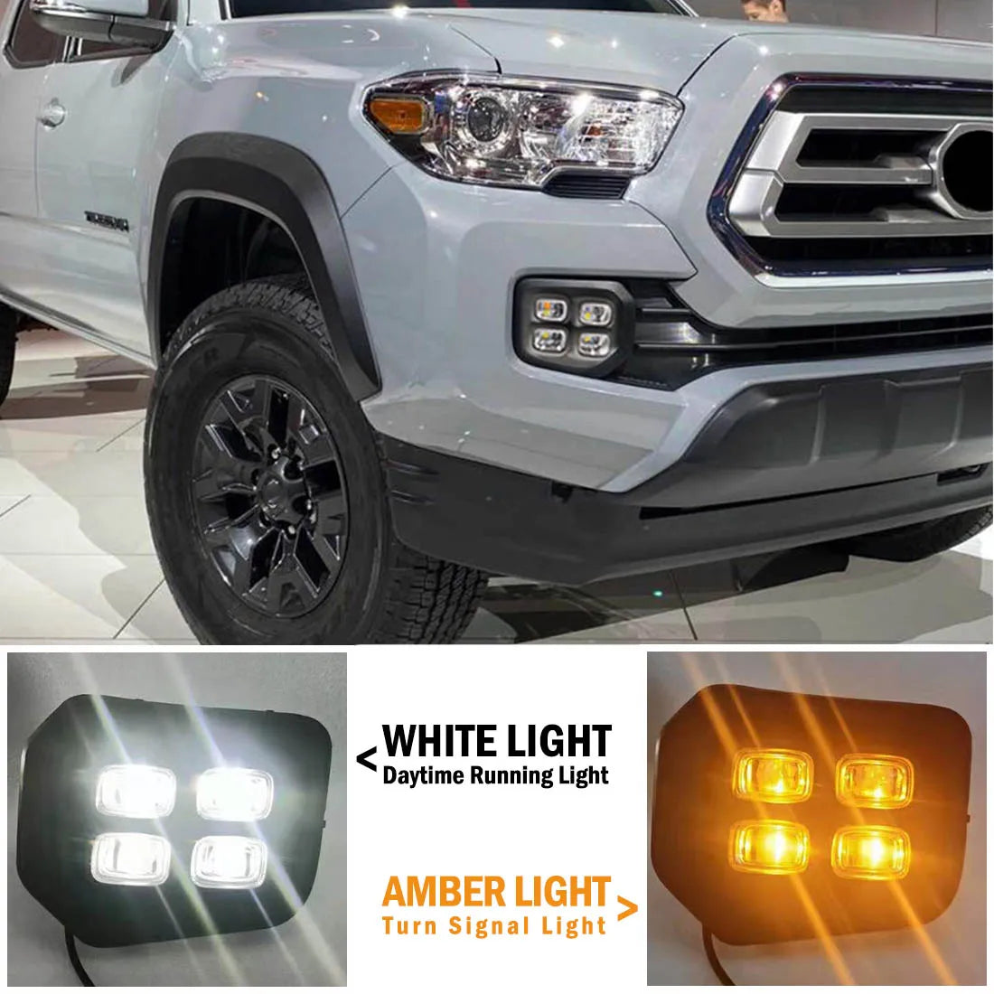 Led Daytime Running Light Fog Lamp for Toyota Tacoma DRL 2016 2017 2018 2019 2020 Bumper D | AUTOKITSHOP