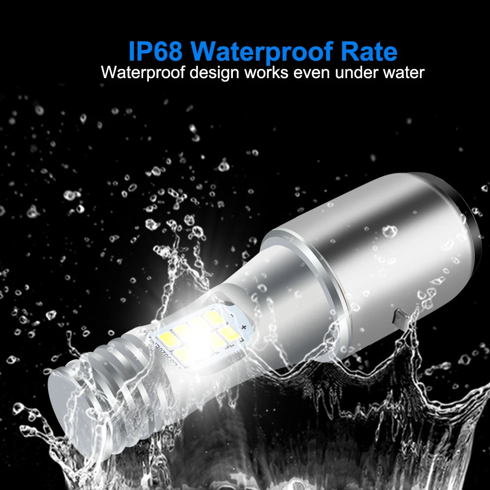 H4 H6 Led Motorcycle Headlight Bulb Canbus P15D BA20D Fog Light 12 SMD 10000LM Hi Lo Lamp