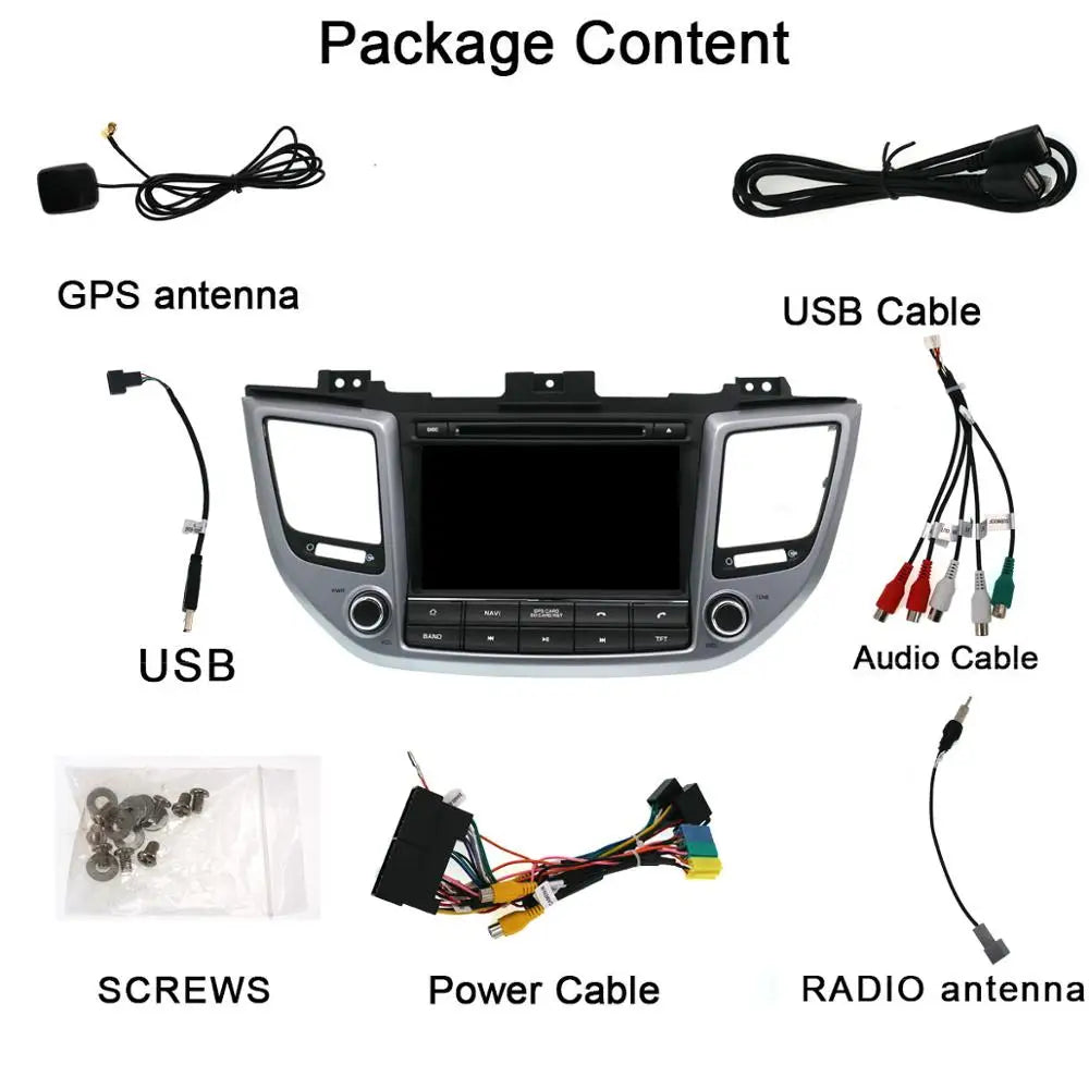 For Hyundai Tucson/IX35 2014-2017 2018 2019 Carplay Android 13 Car GPS Navigation Head Uni