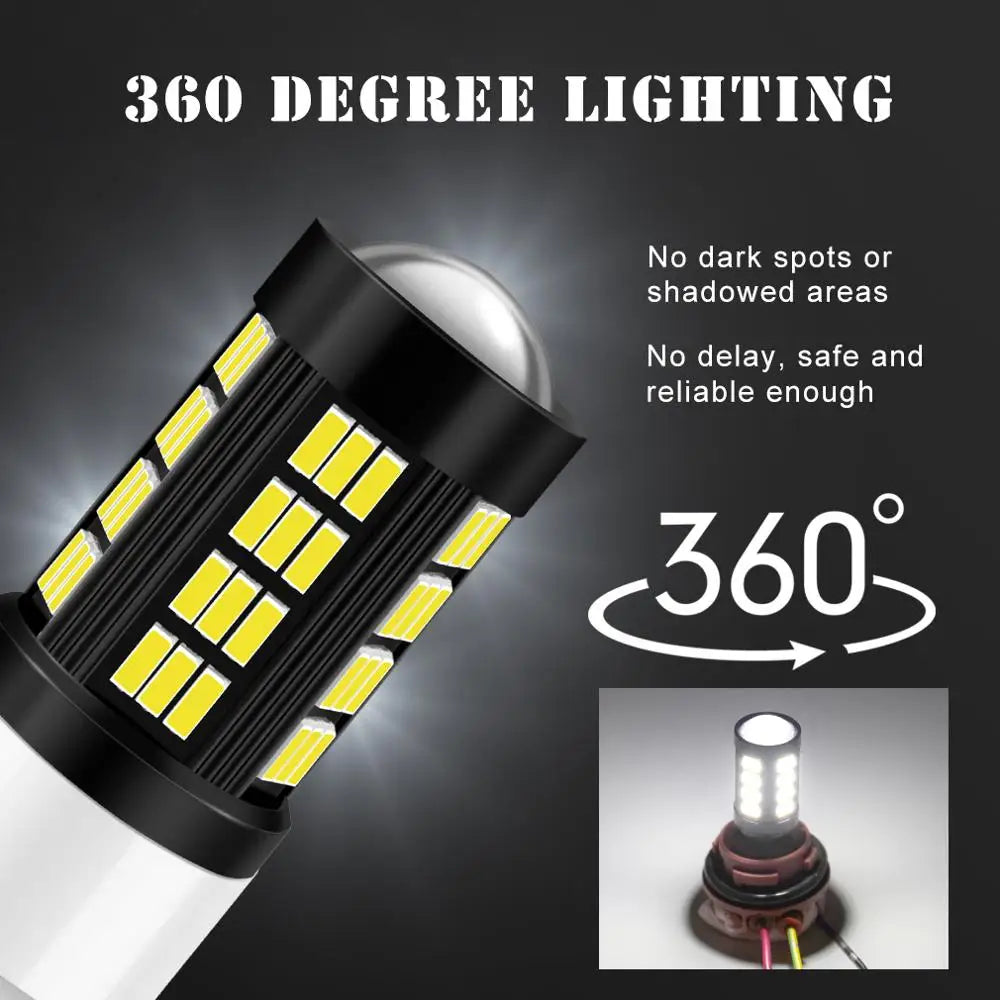 T20 7443 Led Bulb 66SMD 4014 Chips T25 3157 Led Reverse Light Led Lamps for Cars 1000LM Su