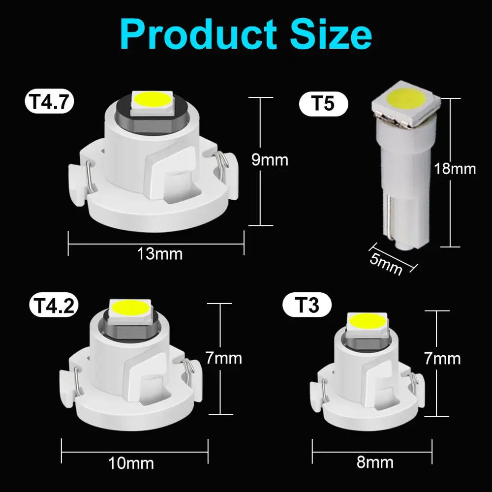 10-Piece LED Interior Light Kit for T3 T4 - Canbus Error-Free Interior Bulbs