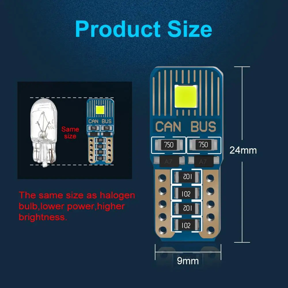 2-Piece LED Interior Light Kit for FLS35 W5W T10 - Canbus Error-Free Interior Bulbs