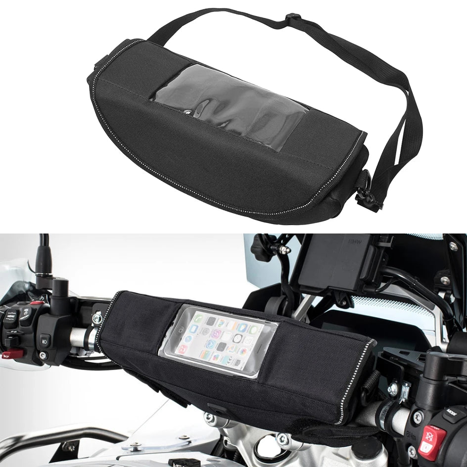 Motorcycle Waterproof Handlebar Travel Storage Bag For BMW F750GS F850GS R1200GS ADV F700GS 800G - Automotive LED Light