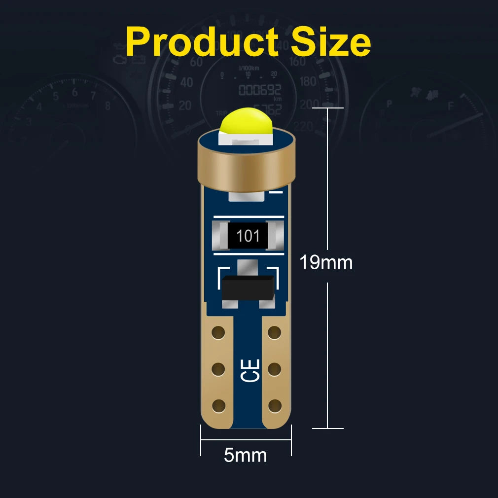 10-Piece LED Interior Light Kit for W3W W1 T5 - Canbus Error-Free Interior Bulbs