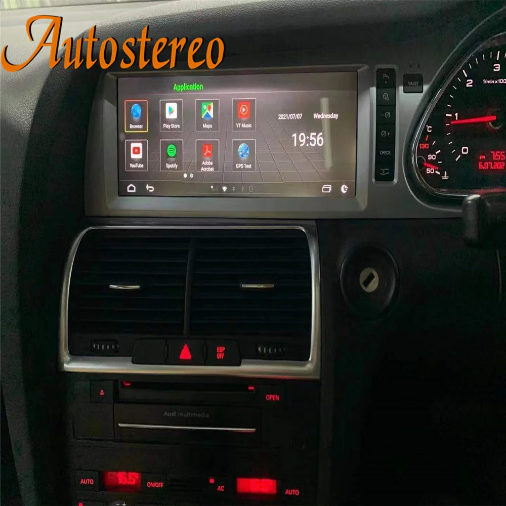 10.25 Auto Stereo RHD For Audi Q7 2005-2015 2G 3G Android 13 Carplay Car GPS Navigation Mu