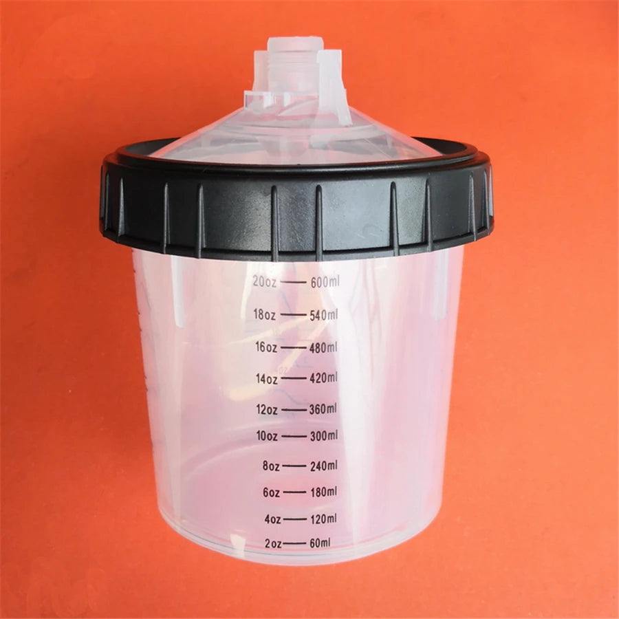 22oz Disposable Paint Cup 1 Hard Cup & Collar For Spray Gun Type H/O Quick Cup