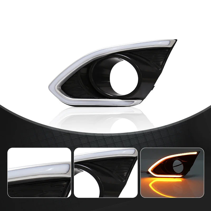 For Chevrolet Spark Chevy 2013 2014 2015 DRL Daylight Daytime Running Lights Fog Lamp Bump | AUTOKITSHOP