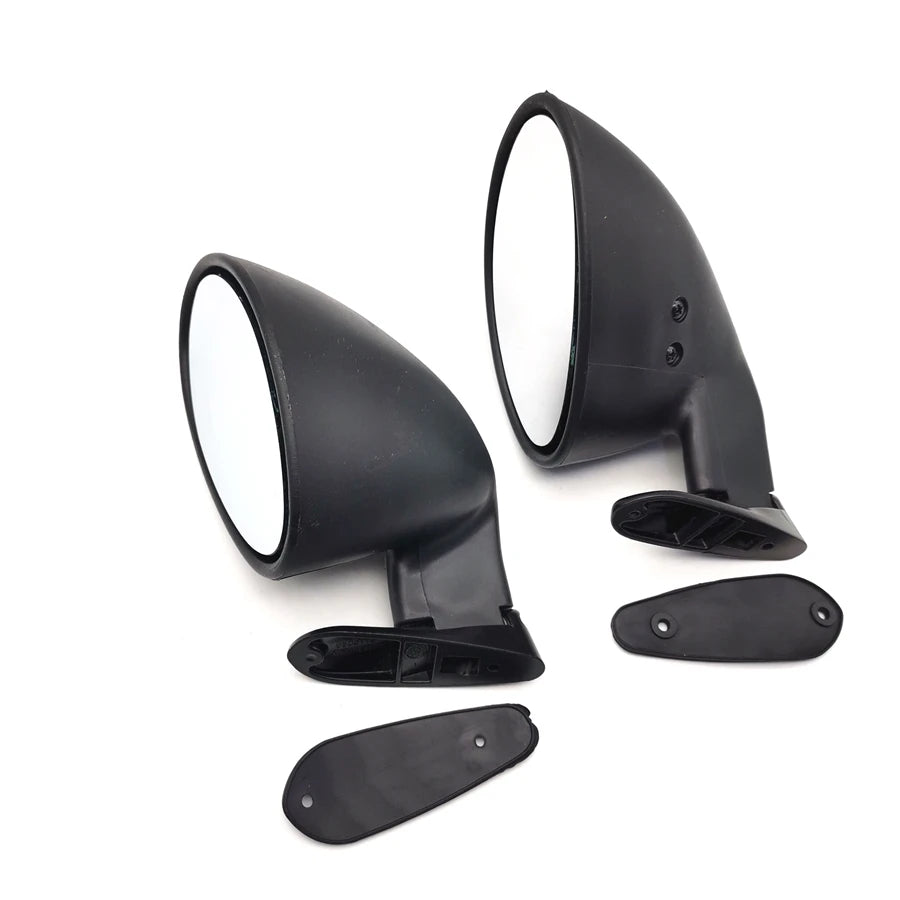 Universal Classic Car Door Side Mirror Hot Rod Vintage Black L+R Replacement
