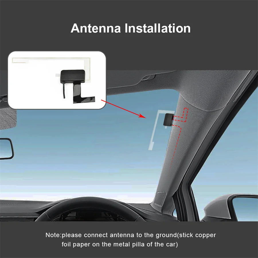 Universal Car Truck Radio DAB+Box Digital Radio Antenna Tuner w/ Type-C USB Port