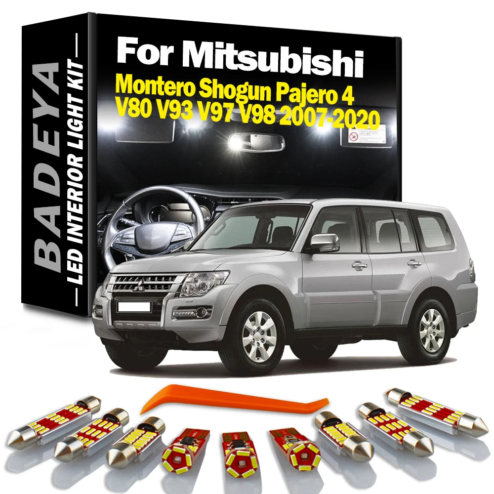 BADEYA 15Pcs Canbus LED Interior Light Kit For Mitsubishi Montero Shogun Pajero 4 V80 V93