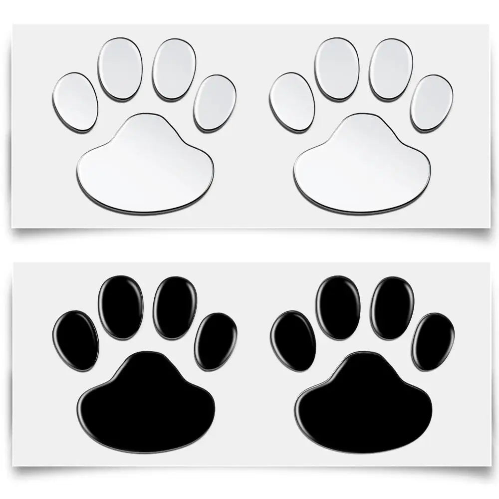 1pair/set 3D Stickers Paw Animal Dog Cat Cool Design Bear Foot Prints Footprint Decal Car