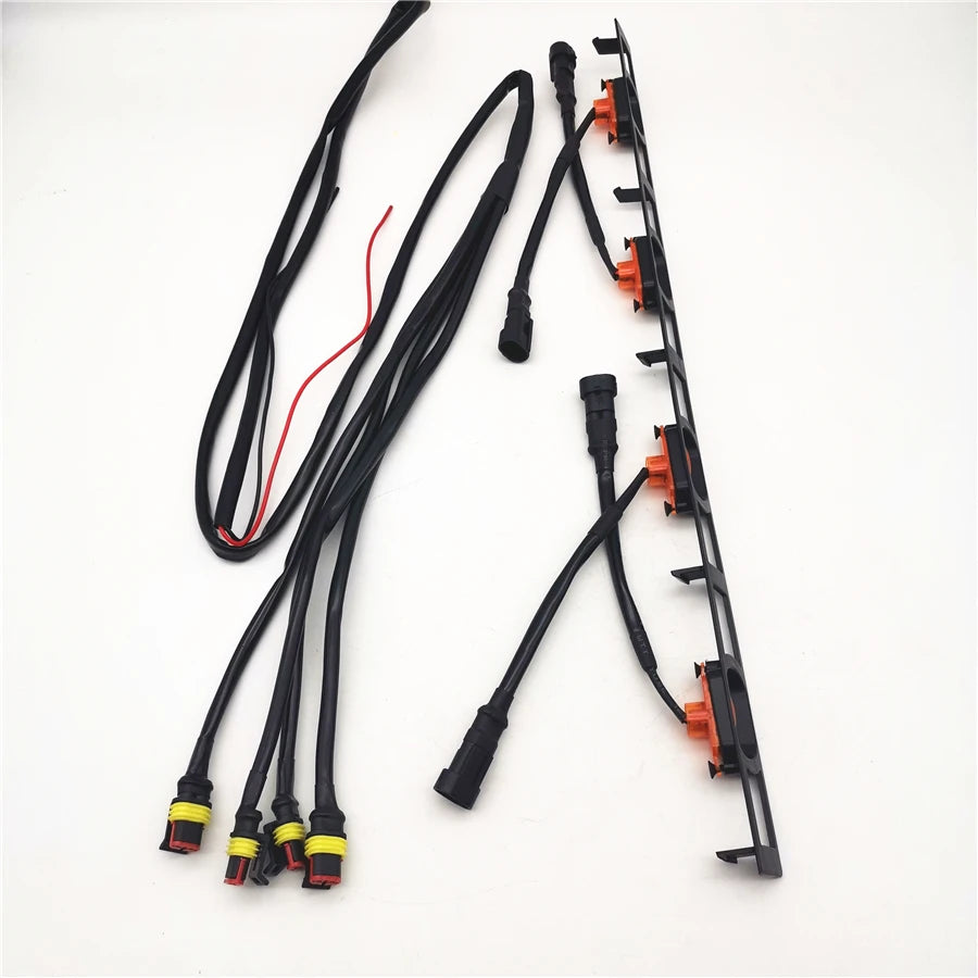 Amber Front Bumper Hood Grille LED Lights with Wire Harness For Tacoma 2012-2015