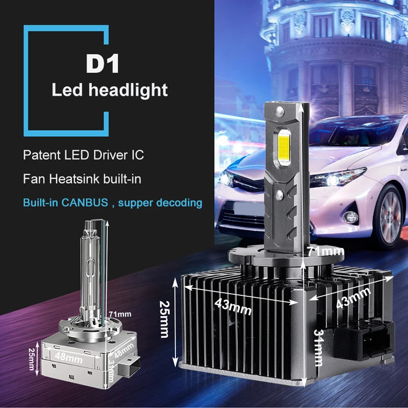Bullvision D1S Led Headlight D3S Canbus D4S D5S D2S D8S Led 150000LM 300W D1R D2R Super Br
