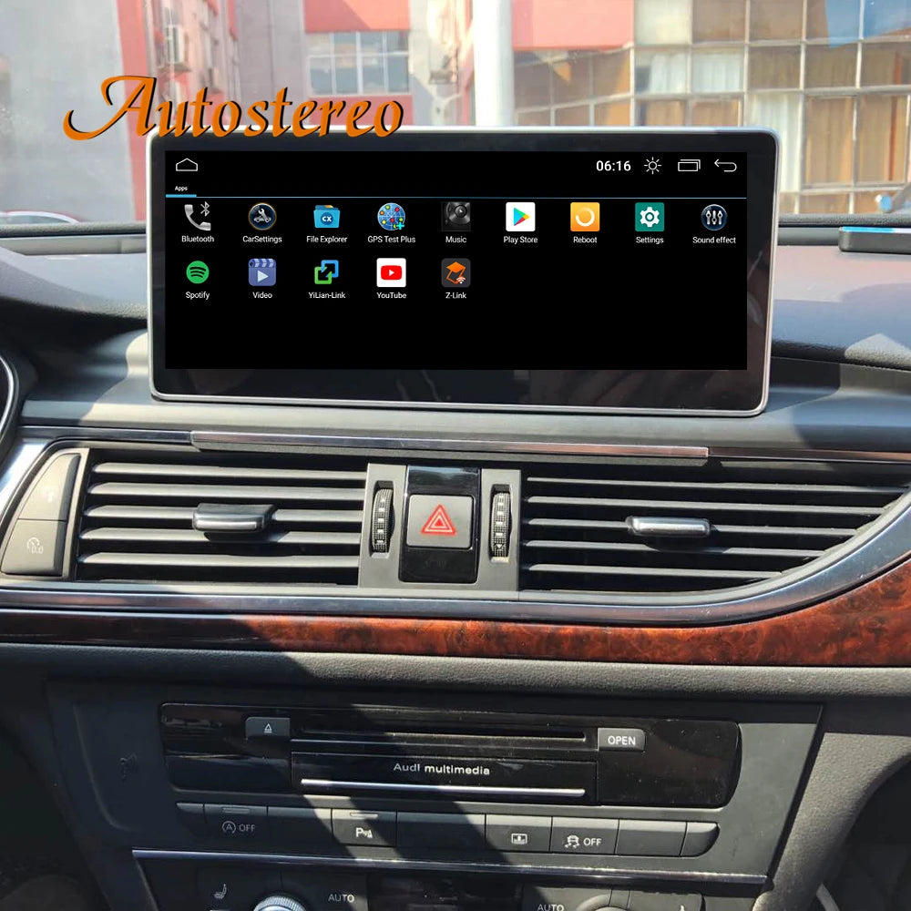 Carplay 10.25 Android 13 For Audi A6 2012-2018 Car Radio GPS Navigation Radio Tape Multime