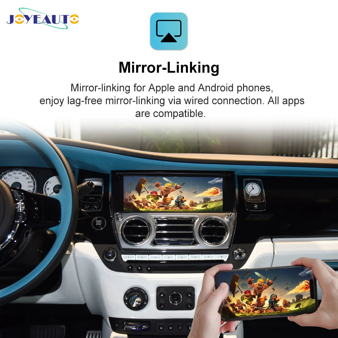 Wireless CarPlay Android Auto Interface Kit for Rolls Royce Dawn Cullinan Wraith Ghost Phantom CIC NBT EVO 2009-2018 - O