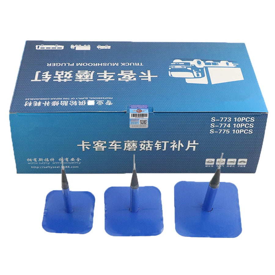 5pcs/box Car Truck Mushroom Patch 12mm Natural Rubber Tire Puncture Repair Wired Plug