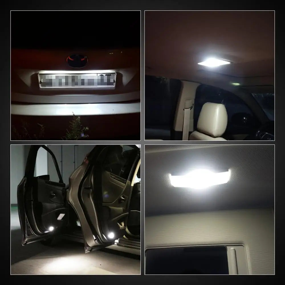 10-Piece LED Interior Light Kit for W5W T10 - Canbus Error-Free Interior Bulbs