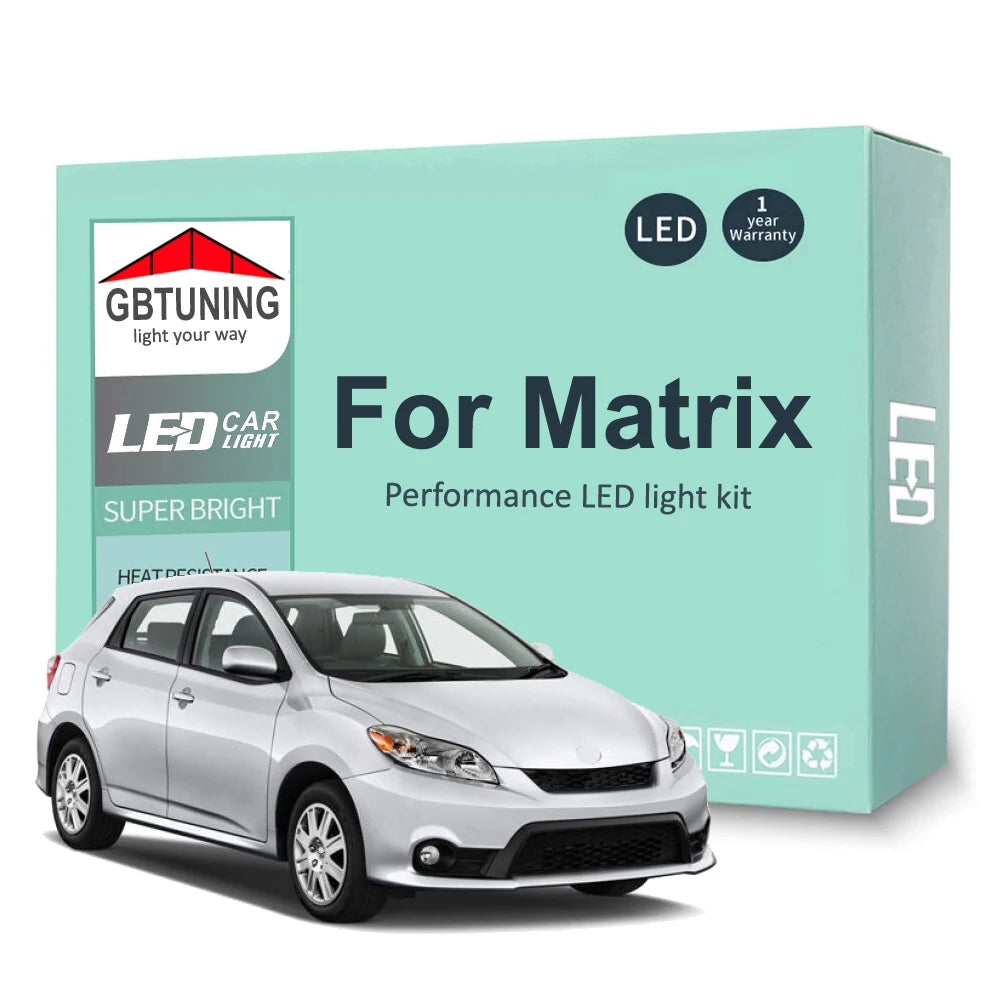 LED Interior Light Kit for Toyota Matrix E13 E14 2002-2010 - Canbus Dome Map Door Trunk Bulbs | AUTOKITSHOP