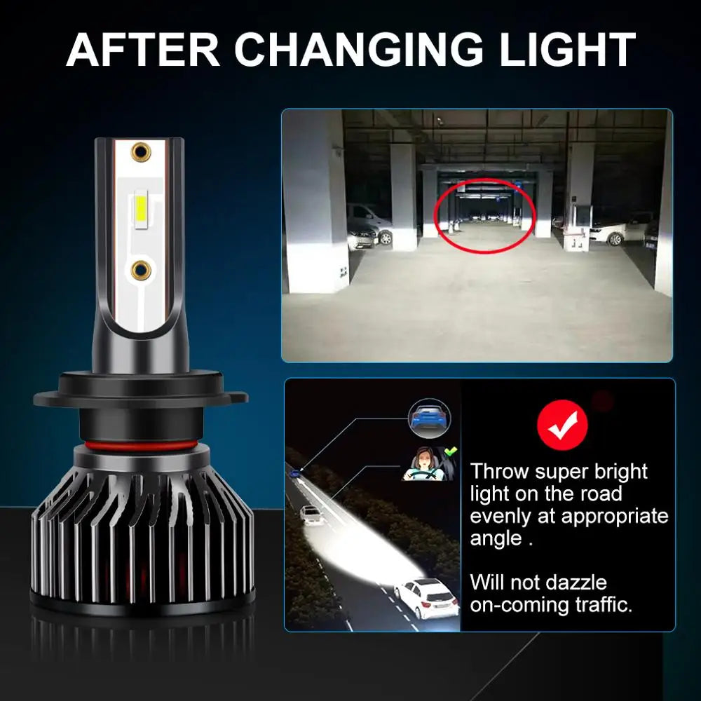 XSTORM H7 LED Lamp for Car H4 Led Headlight Canbus H1 H3 H8 H11 Led 9005 HB3 9006 HB4 Auto