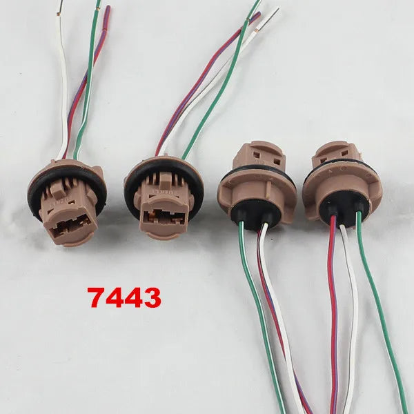 Rockeybright 7440 7443 Car Lamp Cable 7443 Bulb W21/5W LED Bulb Socket 7440 W21W Socket Tu