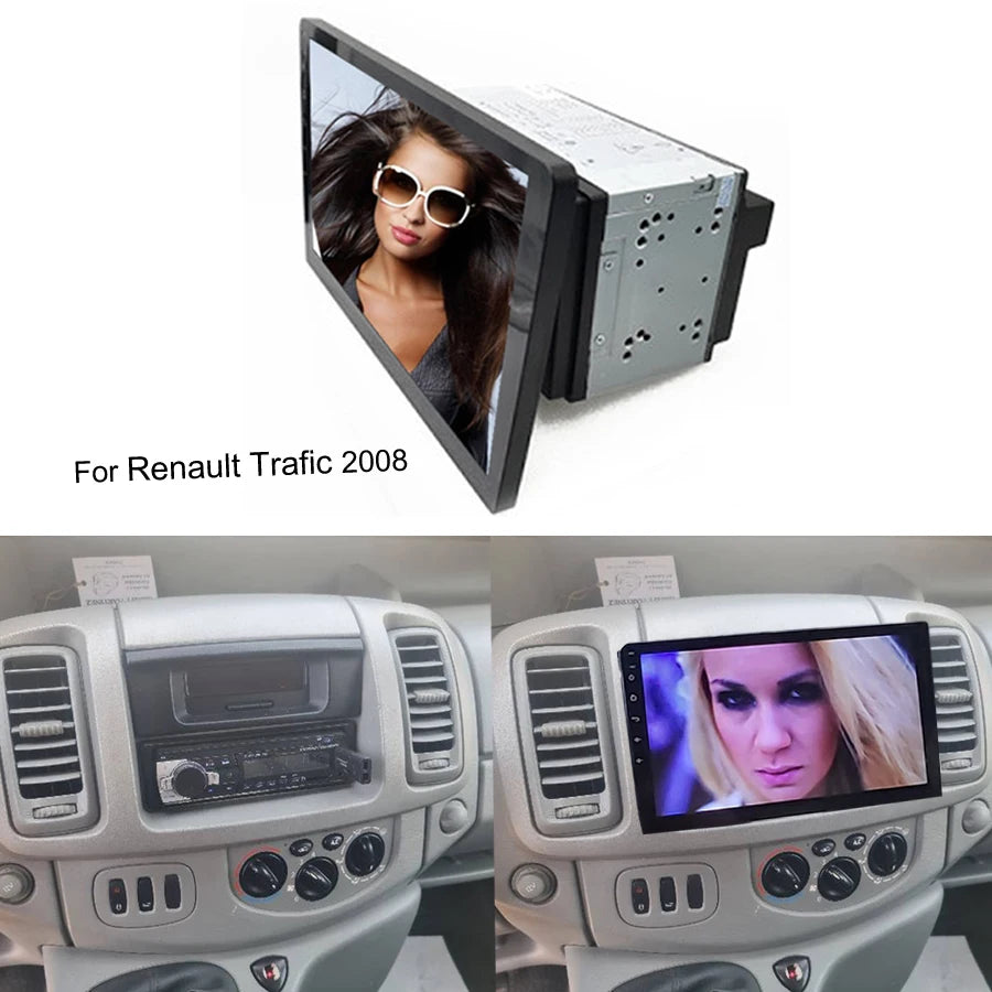 2Din Rotating Screen Car Radio For Renault Trafic 2012 2008 Head unit Player GPS Navigatio