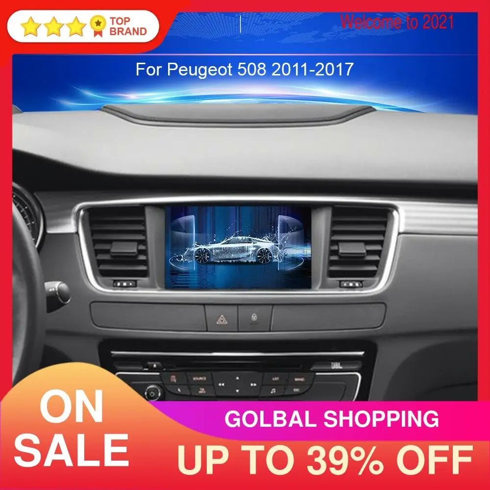 Android 14.0 Car DVD Player GPS Navigation Radio Stereo For PEUGEOT 508 2011 2012 2013-201
