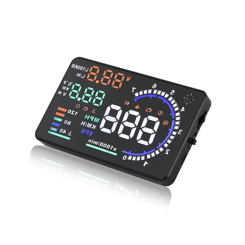 AD Digital Car OBD HUD A8 Head Up Display AUTO HUD OBD Reflect Windshield Screen Projector LED S - Automotive LED Light