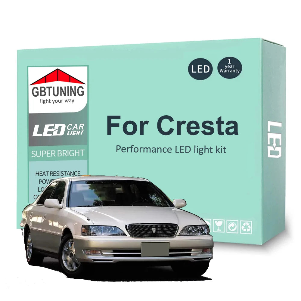 LED Interior Light Kit for Toyota Cresta 1984-1997 - Canbus Dome Map Door Trunk Bulbs | AUTOKITSHOP