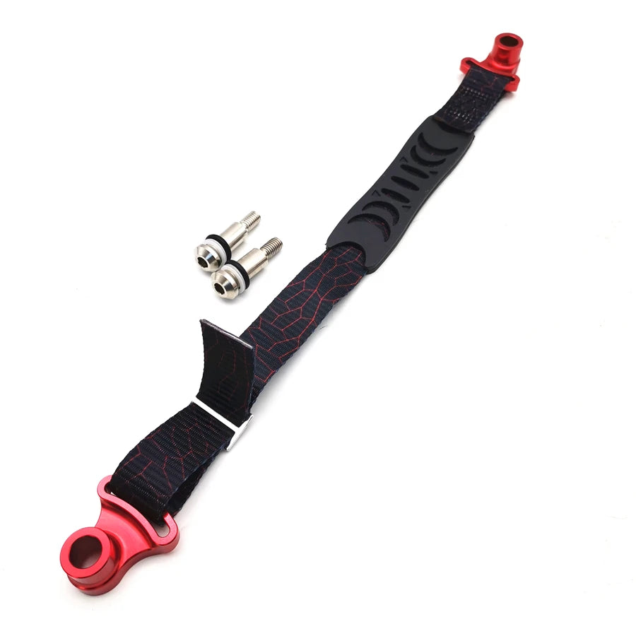 Red＋Black Adjustable Dirt Bike Motorcycle Rear Seat Rescue Pull Strap Sling Belt