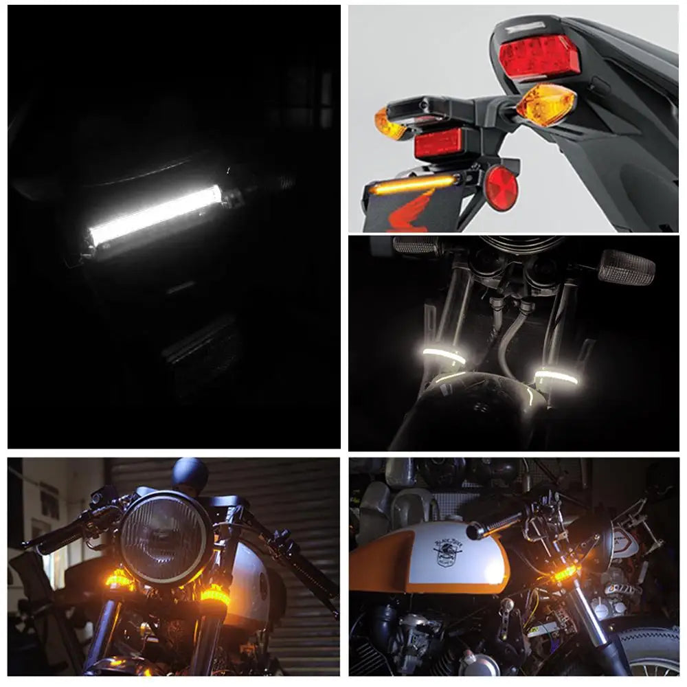 Universal Motorcycle Turn Signal Light DRL Light 36SMD 3014 Chips Flowing Flashing Blinker