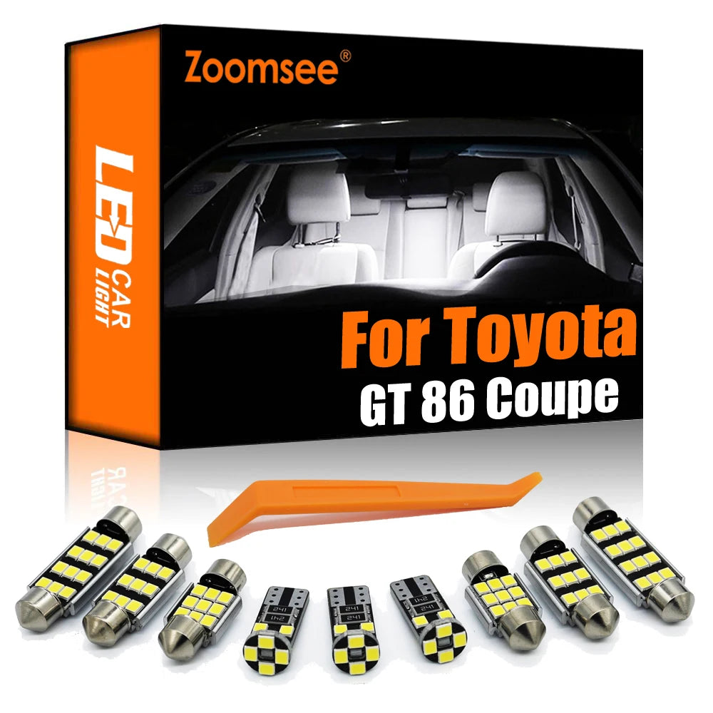 11-Piece LED Interior Light Kit for Toyota GT 86 Coupe 2012-2017 - Canbus Dome Map Door Trunk Bulbs | AUTOKITSHOP
