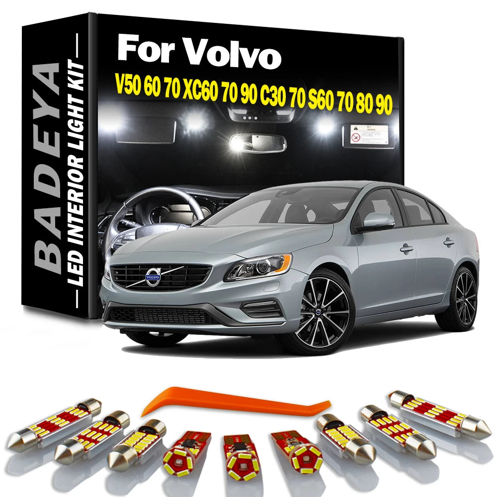 LED Interior Light Kit for Volvo XC70 XC90 XC60 - Canbus Error-Free Interior Bulbs