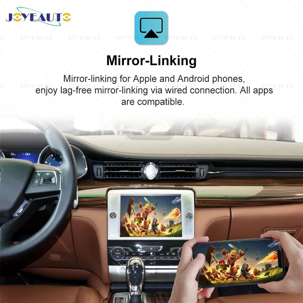 Wireless CarPlay Android Auto Interface for Maserati Ghibli Quattroporte 2014-2016 - Aftermarket Camera Support