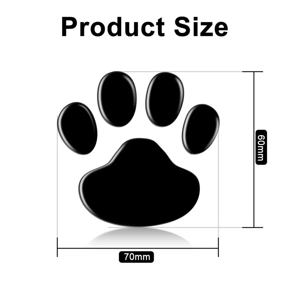 2Pcs/Set Car Sticker Cool Design Paw 3D Animal Dog Cat Bear Foot Prints Footprint Decal Ca