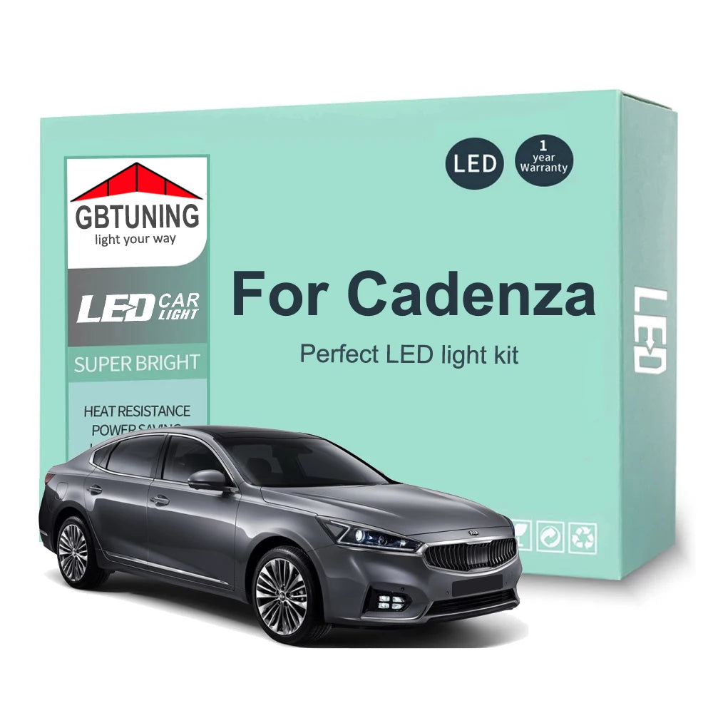 13-Piece LED Interior Light Kit for KIA Cadenza K7 VG YG 2010-2015 - Canbus Dome Map Door Trunk Bulbs | AUTOKITSHOP