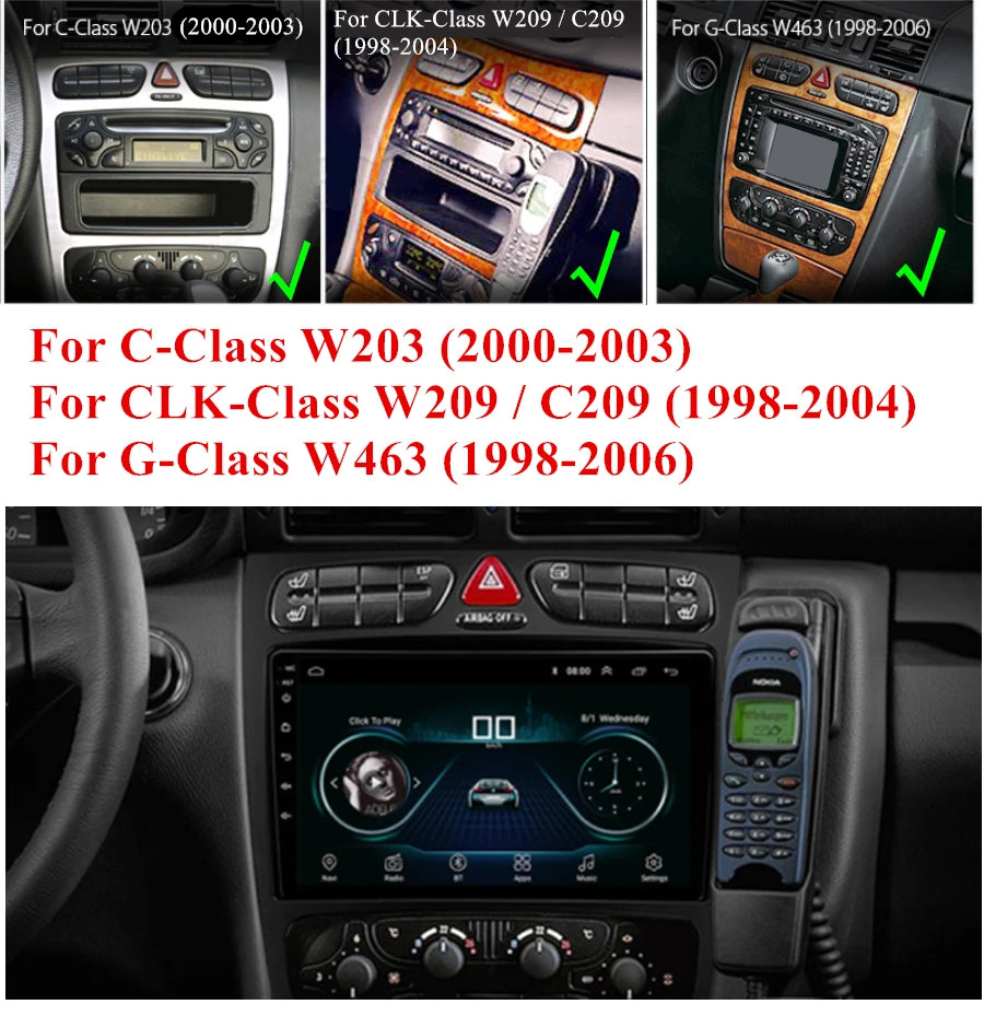 LED Interior Light Kit for MERCEDES C209 W209 W203 - Canbus Error-Free Interior Bulbs