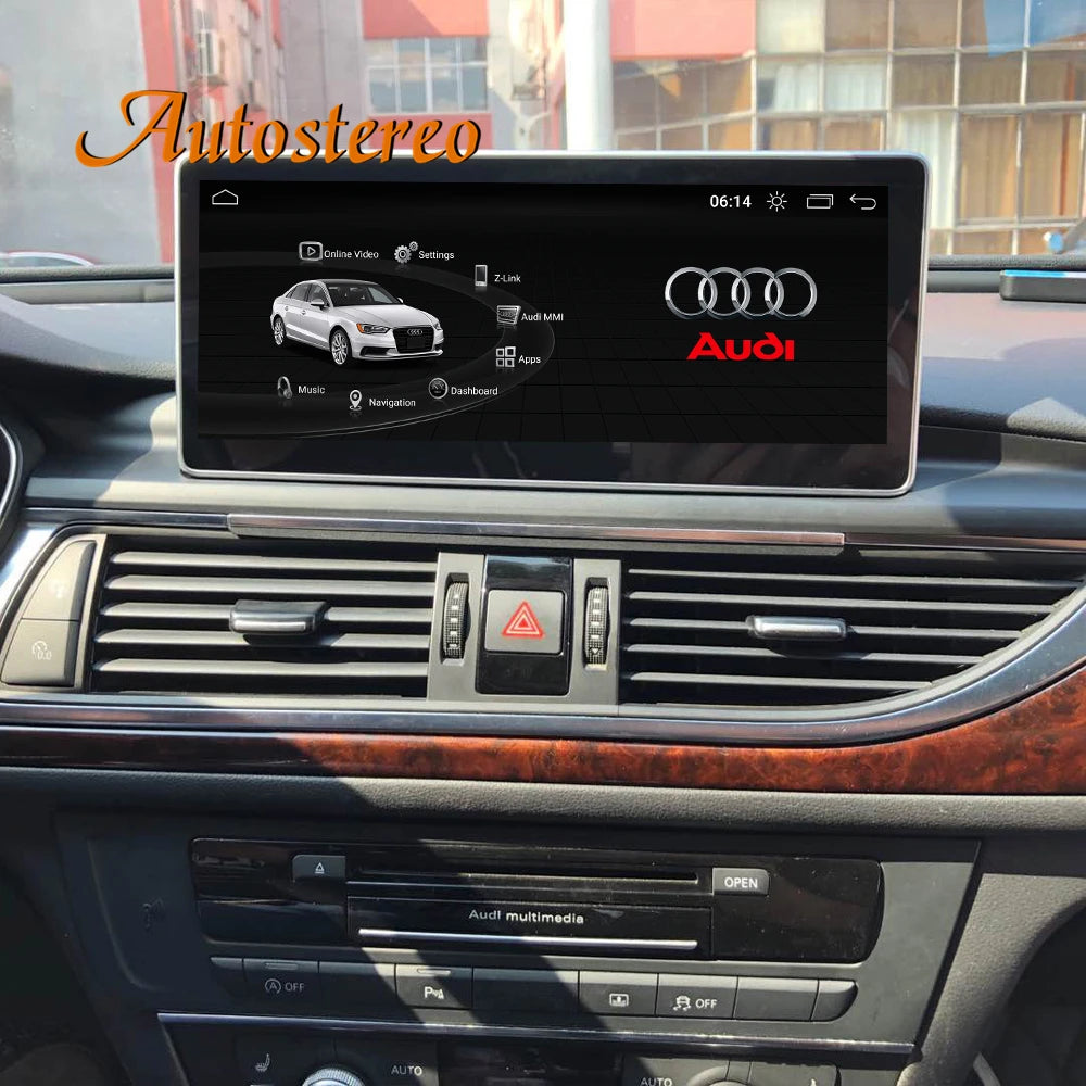 Carplay 10.25 Android 13 For Audi A6 2012-2018 Car Radio GPS Navigation Radio Tape Multime