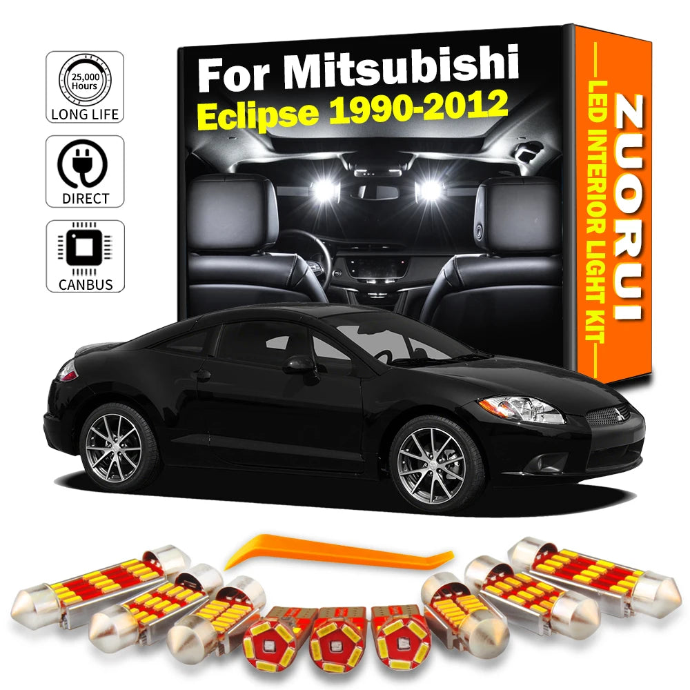 LED Interior Light Kit for Mitsubishi Eclipse 1990-2009 - Canbus Dome Map Door Trunk Bulbs | AUTOKITSHOP