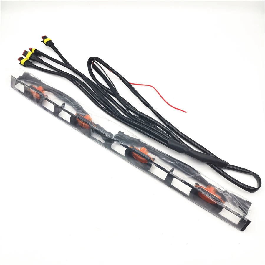 Amber Front Bumper Hood Grille LED Lights with Wire Harness For Tacoma 2012-2015