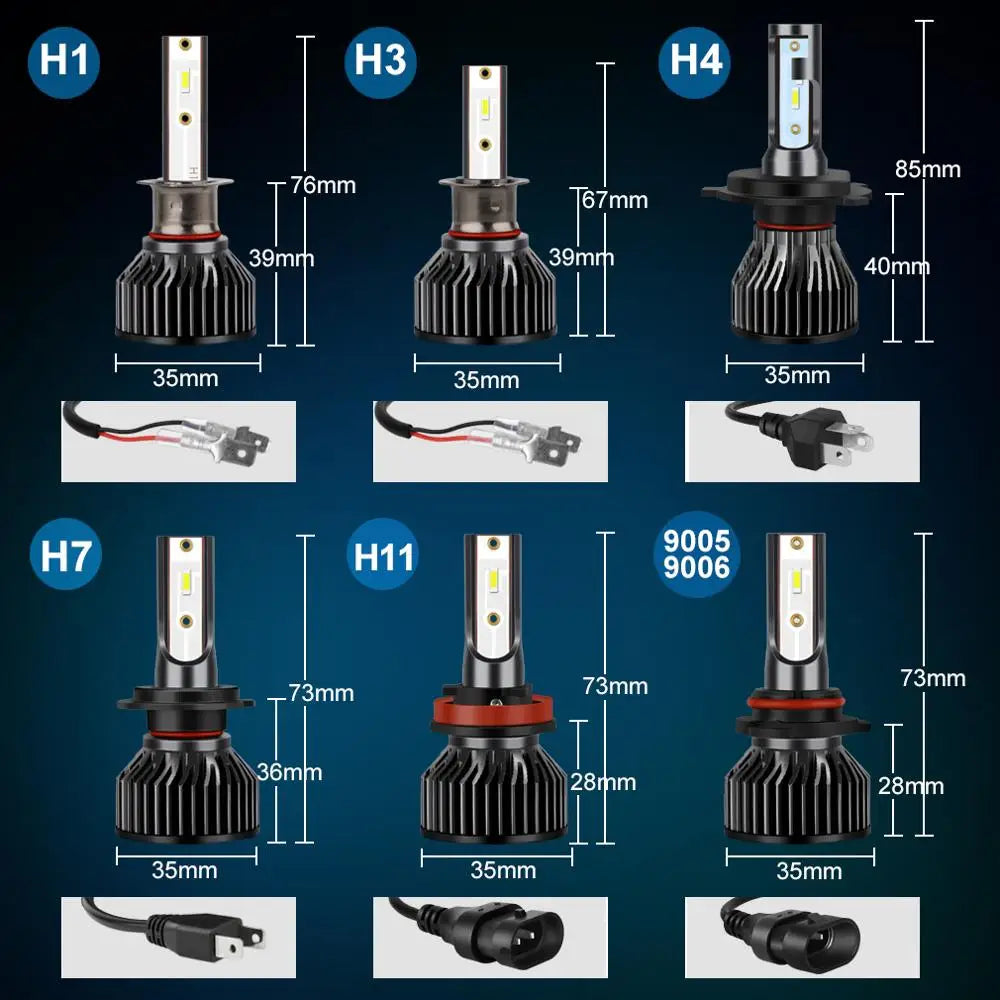 XSTORM H7 LED Lamp for Car H4 Led Headlight Canbus H1 H3 H8 H11 Led 9005 HB3 9006 HB4 Auto