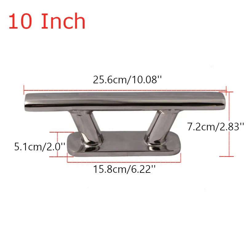 6 Inch 8 Inch 10 Inch 12 Inch Marine 316 Stainless Steel Mooring Cleat Dock Cleat Fit For Marine - Automotive LED Light