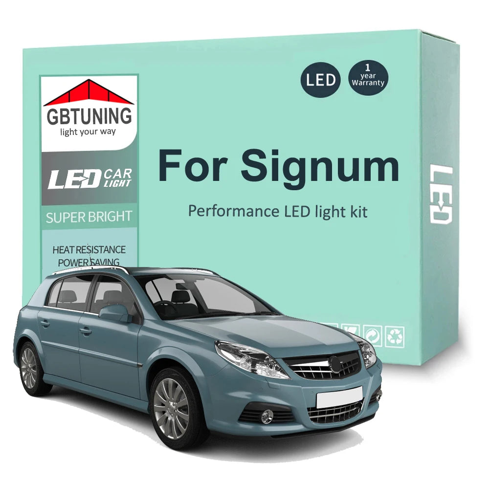 13-Piece LED Interior Light Kit for Vauxhall Opel Signum - Canbus Error-Free Bulbs | AUTOKITSHOP