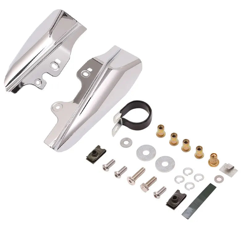 Motorcycle Chrome Mid-Frame Air Deflector For Harley Touring Street Electra Glide Road King FLHR - Automotive LED Light