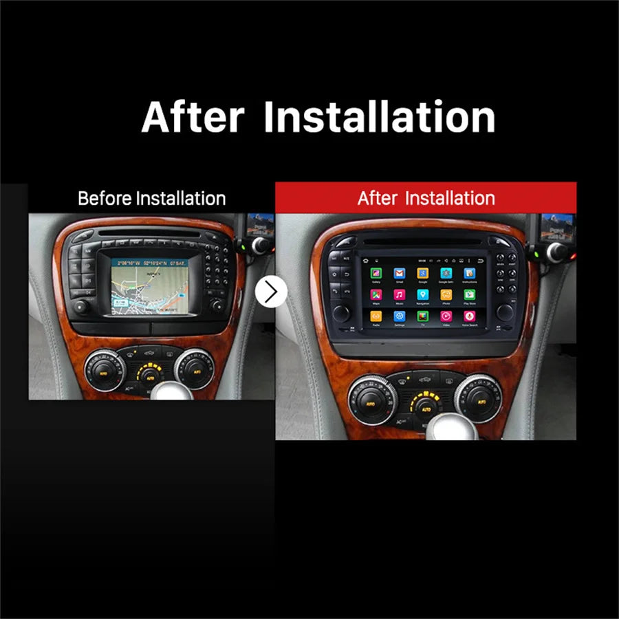 4+64GB Stereo Radio For Mercedes Benz R230 SL350 SL500 SL55 SL600 SL65 with Carplay