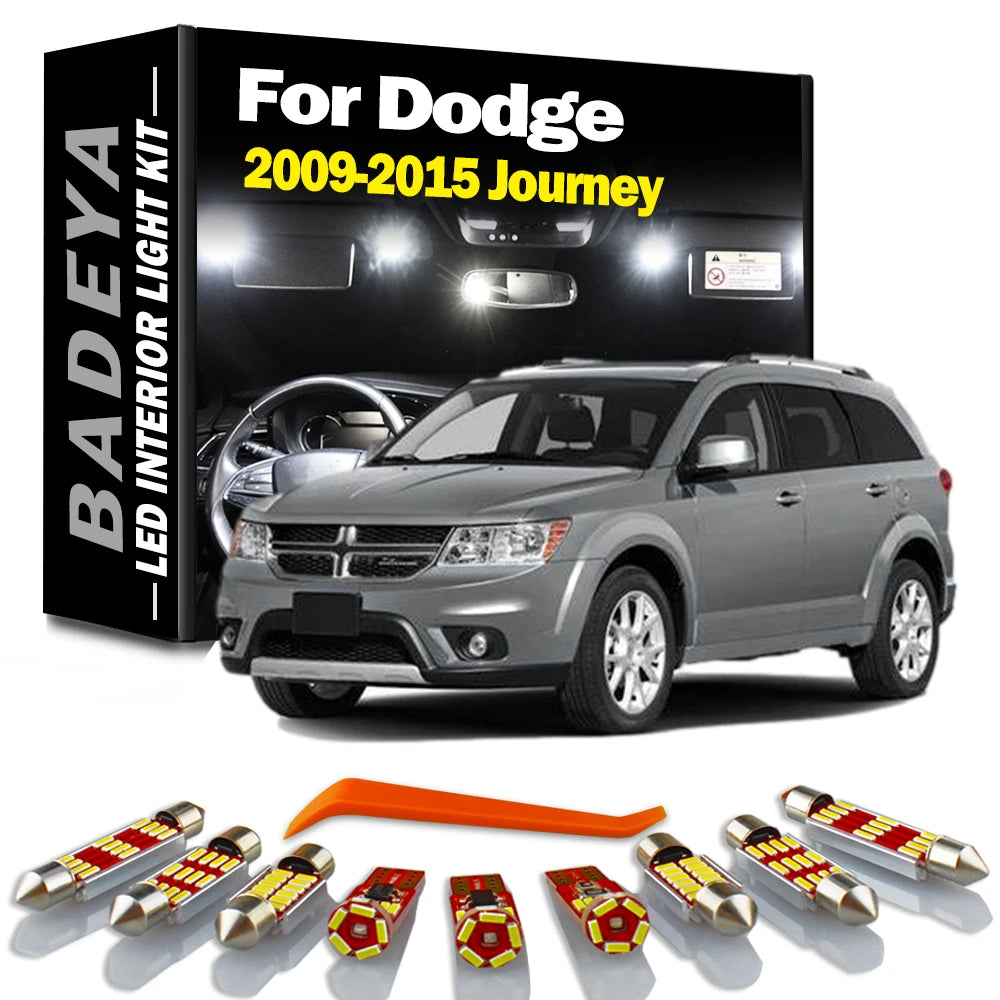10-Piece LED Interior Light Kit for Dodge 2011-2015 - Canbus Error-Free Interior Bulbs