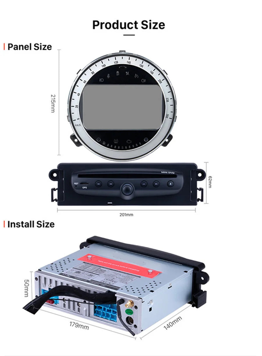 Android 10 Car Stereo Radio CD DVD Player 4+64GB GPS For BMW Mini Cooper 2006-2013
