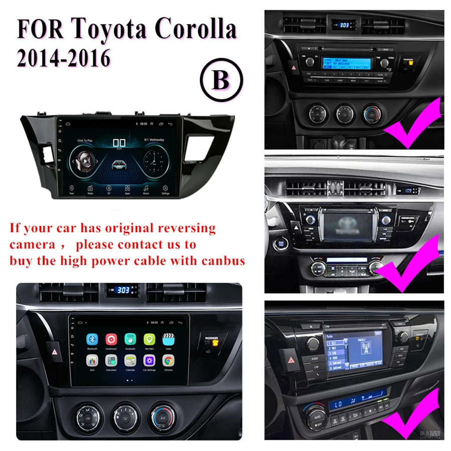 LED Interior Light Kit for Toyota Corolla 2014-2016 - Canbus Error-Free Interior Bulbs