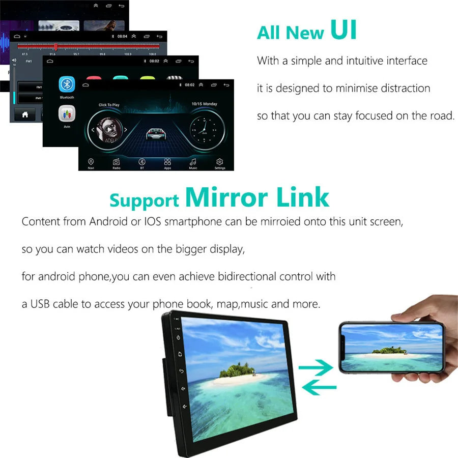 9'' Android 10.0 2G+32G Car Radio Stereo GPS Wifi FM For Toyota Avalon 2011-2012