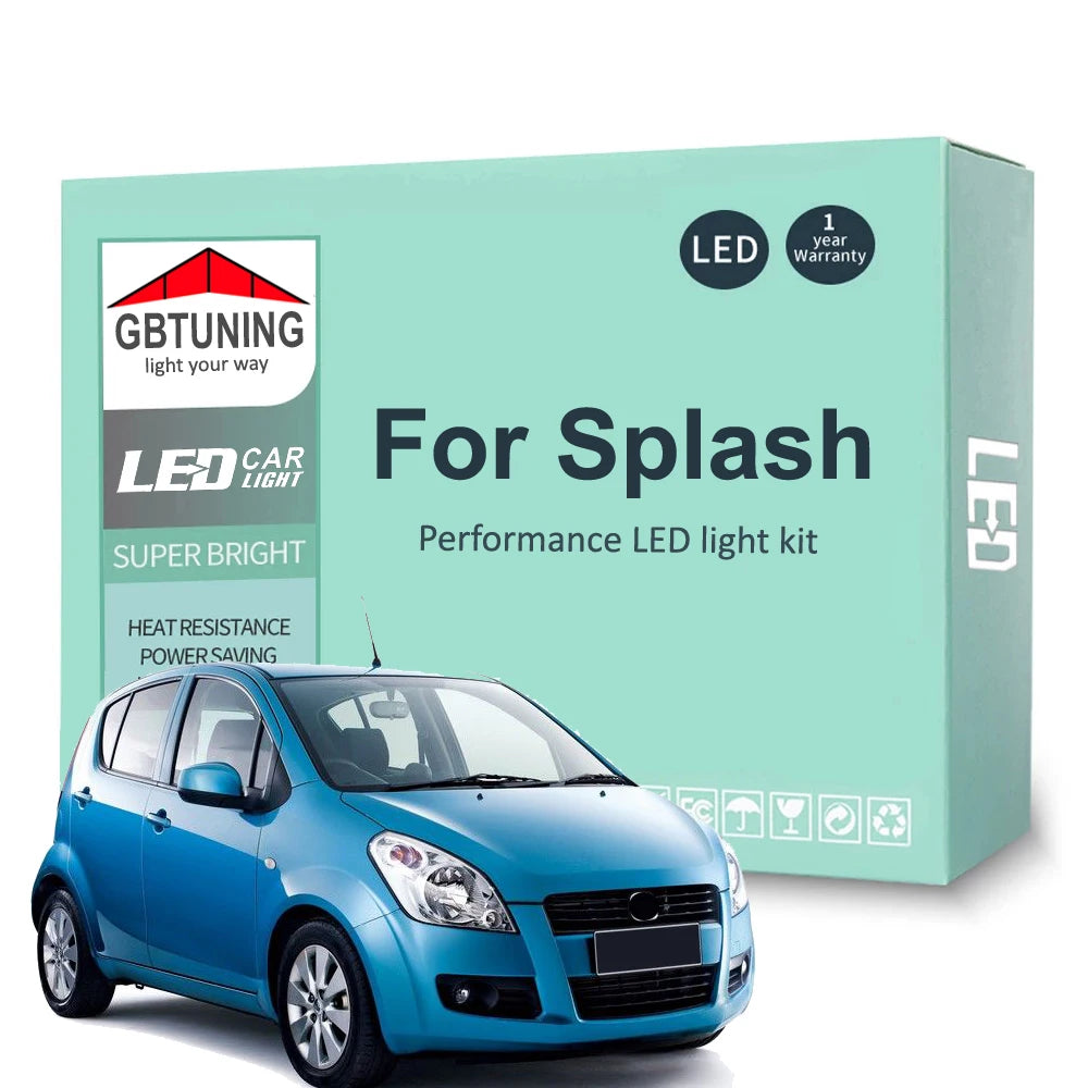 LED Interior Light Kit for Suzuki Splash 2008-2015 - Canbus Dome Map Door Trunk Bulbs | AUTOKITSHOP