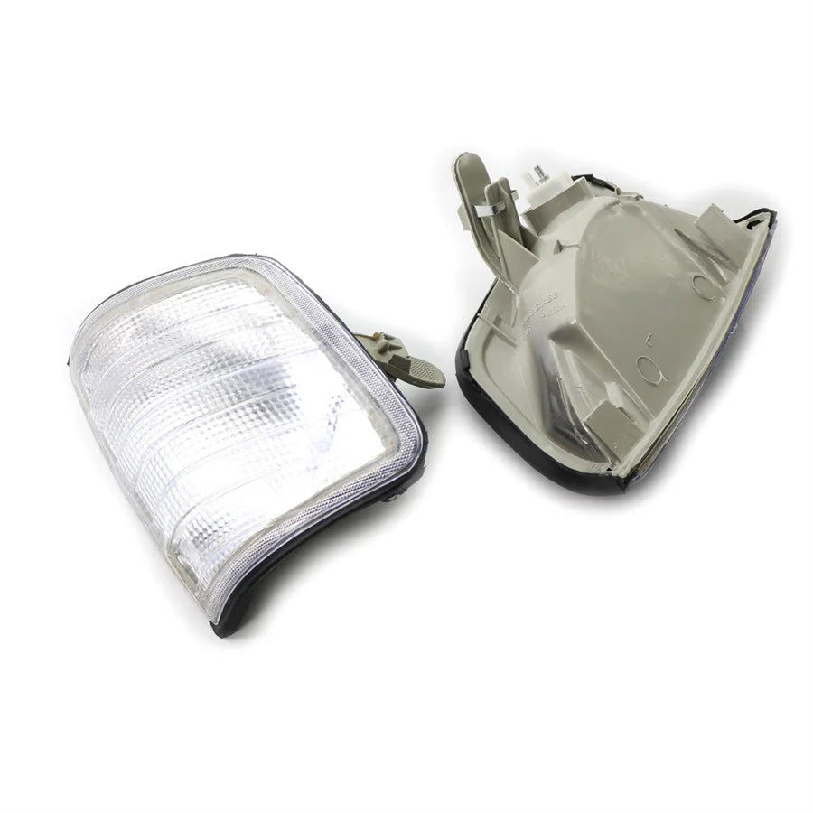 1 Pair (Right + Left) Clear Corner Light Turn Signal Lights For Benz E-Class W124 1985-199